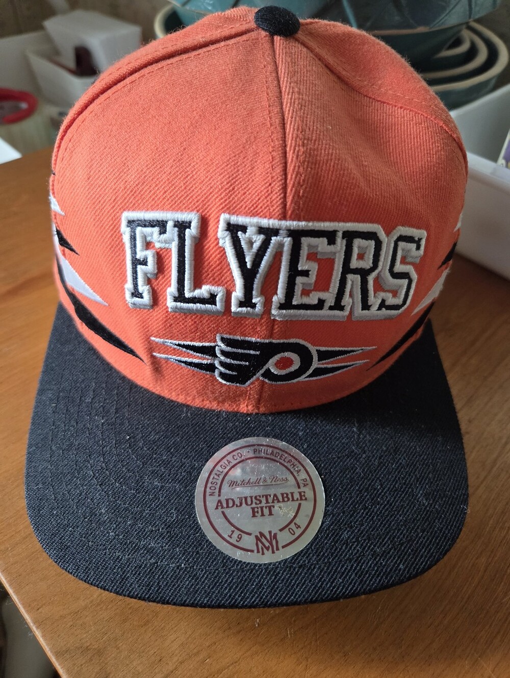 Mitchell & Ness NHL Philadelphia Flyers Hockey Adjustable Snapback Hat, Wool
